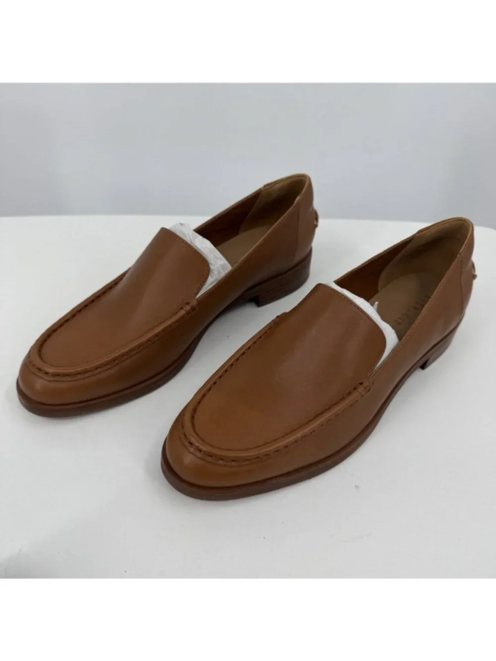 Everlane The Modern Loafer in Camel-Tan Leather sz 9.5 Stacked Heel Cushioned